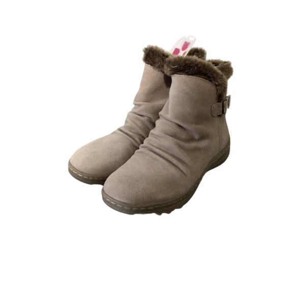 NWT Naturalizer Boot Leather With Faux Fur Brown Zip Side Size 8.5 M - Picture 14 of 16